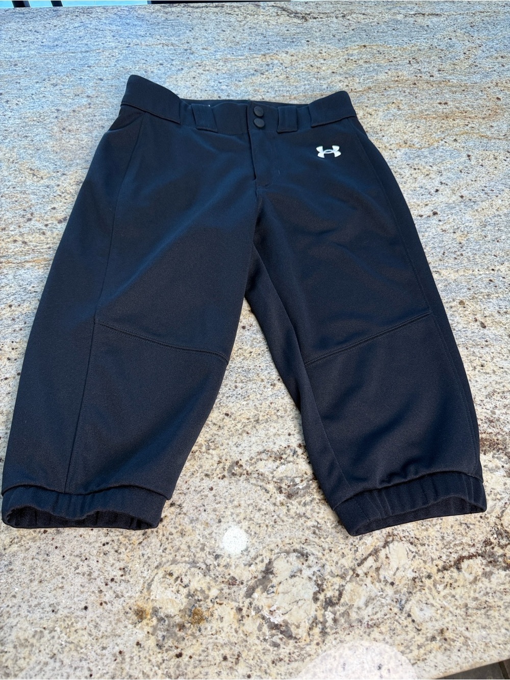 Under Armour Black Kids Athletic softball pants with Logo